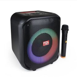 FS-L1216M TWS SPEAKER WITH WIRELESS MICROPHONE AND LED Lights 