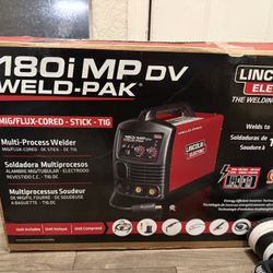 Lincoln Electric 180 Amp Weld-Pak 180i Multi-Process Stick/MIG/Flux-Core/TIG, 120V or 230V Aluminum Welder with Spool Gun sold separately