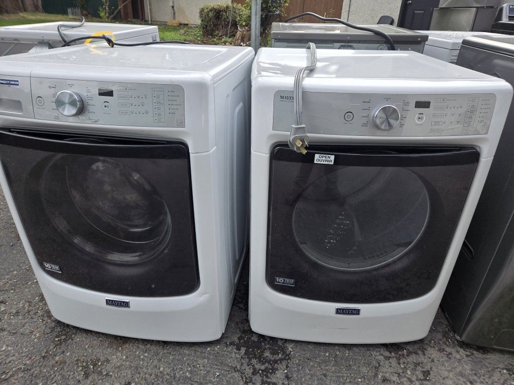 Maytag Commercial Washer And Dryer Set Electric Lavadora Y Secadora 30-day Warranty