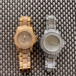 Diamond Encrusted Gold And Silver Women’s Watches