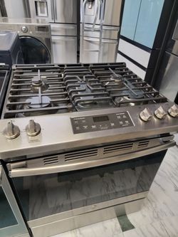 GE Gas Stove Stainless Steel 5 Burners