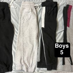 Boys 5 Warm Up Sweatpants Joggers 4x$14