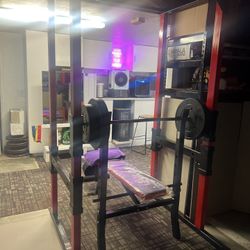 Tuff Stuff Power Cage BENCH & Weights 