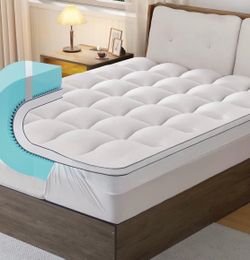GEMBED Firm Memory Foam Mattress Topper Twin XL Size - Dual Layer 3 Inch Cooling Gel Memory Pad and 1 Inch Pillow Top Mattress for Back Pain - 39" x 8
