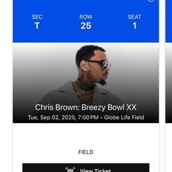 Chris Brown Floor Tickets For Tonight’s Show!