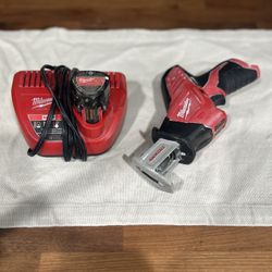 M12 12V HackZall Condless Reciprocating Saw With M12 Battery And Charger 