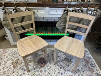 Two International Concepts, Madrid Solid, Unfinished, Wood Dining Room Chairs