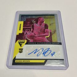 2020-21 Panini Flux #RAI-MBR Moses Brown Influx Rookie Autographs