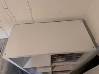 White storage shelf