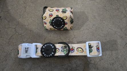 NEW KORRIKO taco Party Large Collar And Poop Bag Holder