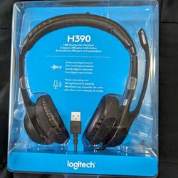 BRAND NEW. NEVER OPENED. Logitech Wired Headset for PC/Laptop. Noise Cancelling Microphone. USB. FIRM PRICE. PICKUP IN NORTH IRVING.