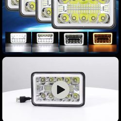 4 New In Box Led Headlights 4”x6” 