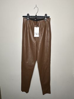NEW WITH TAGS Zara Faux Leather Pants (Size S)