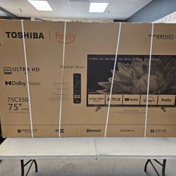 TOSHIBA 75 INCH UHD FIRE TV'S IN STOCK MANY AVAILABLE BLUETOOTH AIR PLAY W/WARRANTY - PAYMENT PLANS 