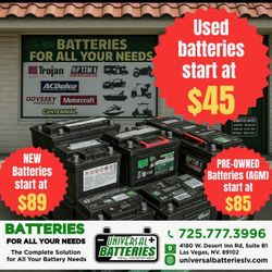 Vendemos Baterias Usadas Desde $45