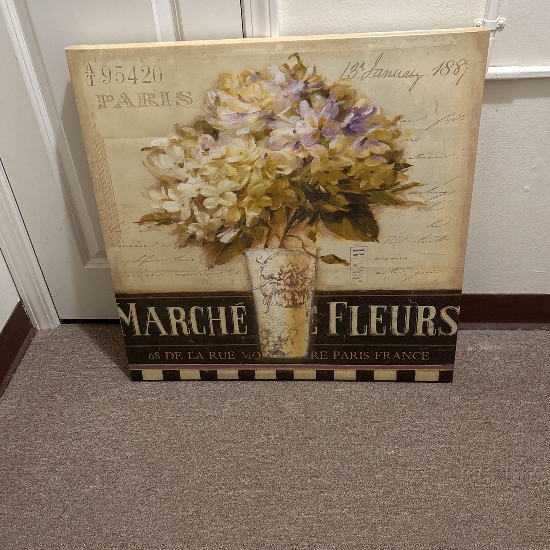 Huge Italian Theme Canvas Floral