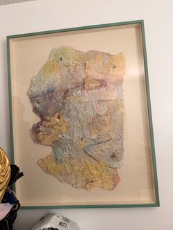 Abstract mixed media art piece