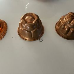 Vintage Antique Copper Bundt Aspic Molds