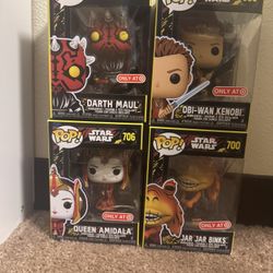 Star Wars The Phantom Menace Target Exclusive Complete Funko Pop Set!