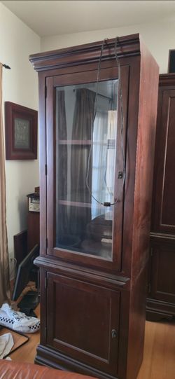 Matching glass door cabinet