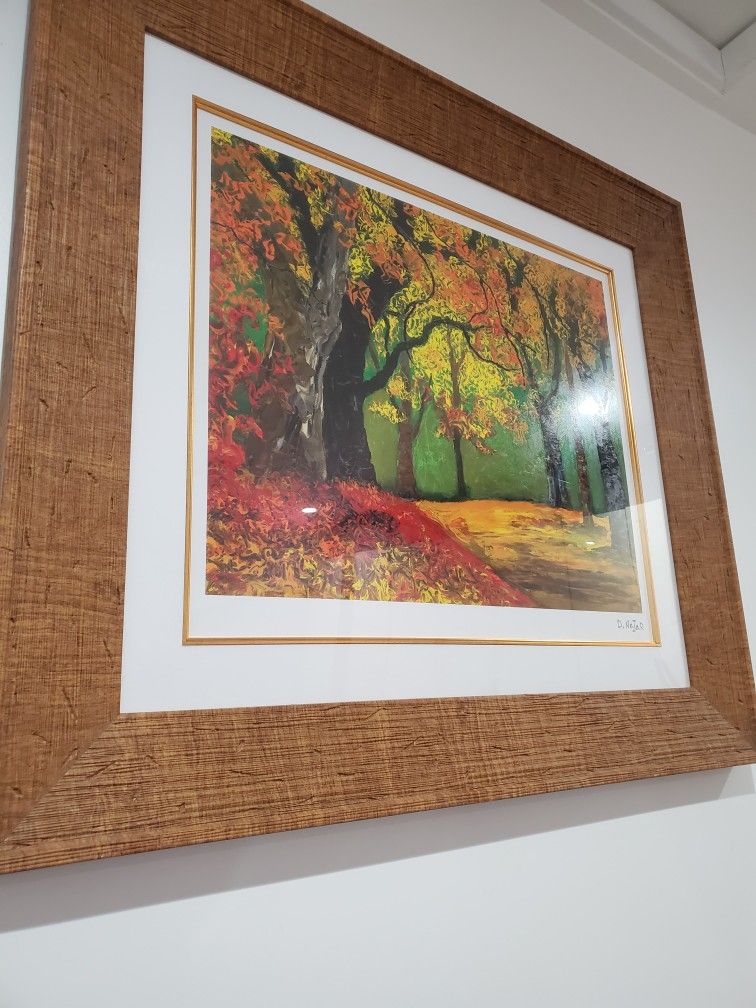 DAVID NAJAR PAINTING WITH FRAME