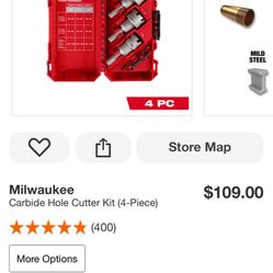 Milwaukee Carbide Hole Cutter Kit (4-Piece)