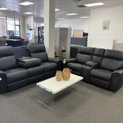 Ashley Reclining Sofa And Love Seat 