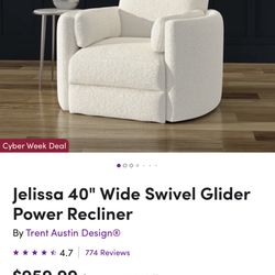 Ivory Glider Swivel Recliner 