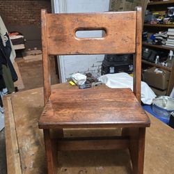 Antique Oak Child's Chair