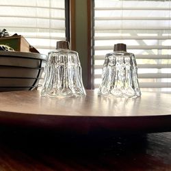 **VINTAGE** Pair Of HOMCO Tulip Sconces - Clear Glass Candle - USA