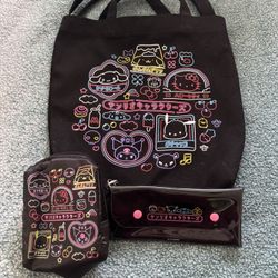 Hello Kitty Tote Bag, Makeup Bag & Pencil Case