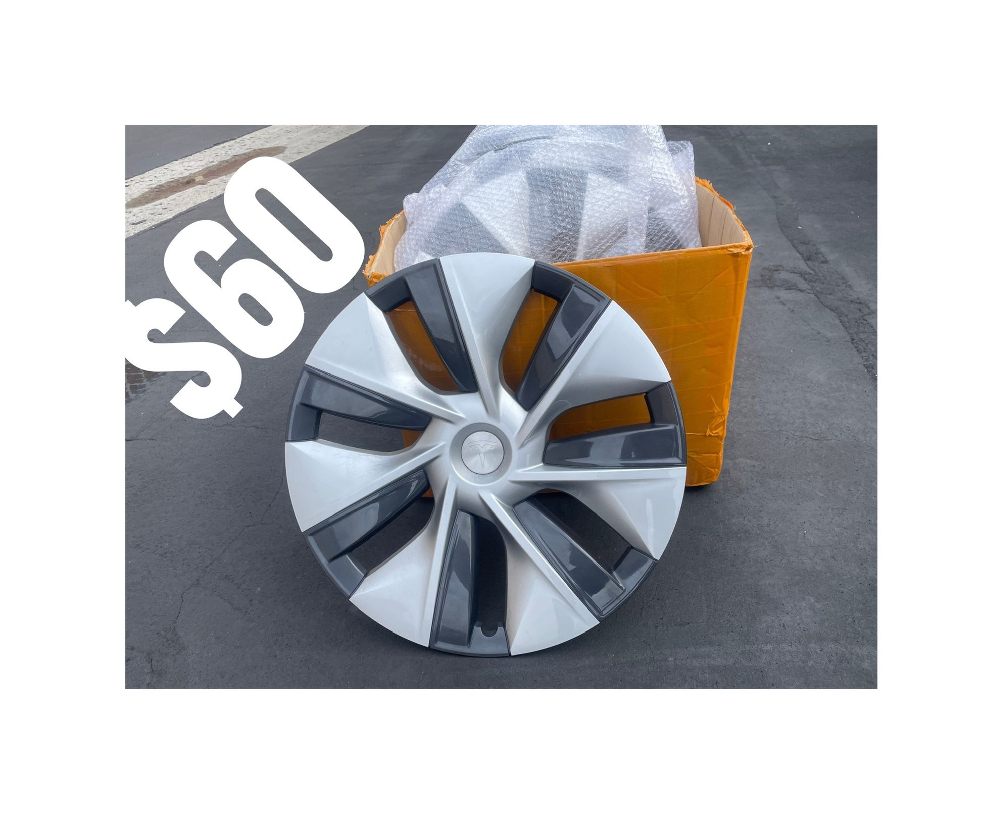 HTA042 Tesla Model 3, Y Gemini OEM Hubcap/Wheelcover 19 Inch #10(contact info removed)C