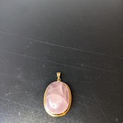 Rose Quartz Pendant Marked 925