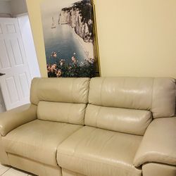 Sofa, Recliner, Electric, Real Leather