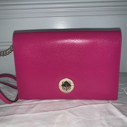 Kate Spade Envelope Clutch Crossbody Purse Barbie Pink 