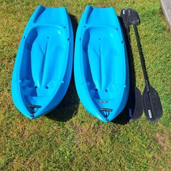 Two Youth Young Adult Kayaks 
