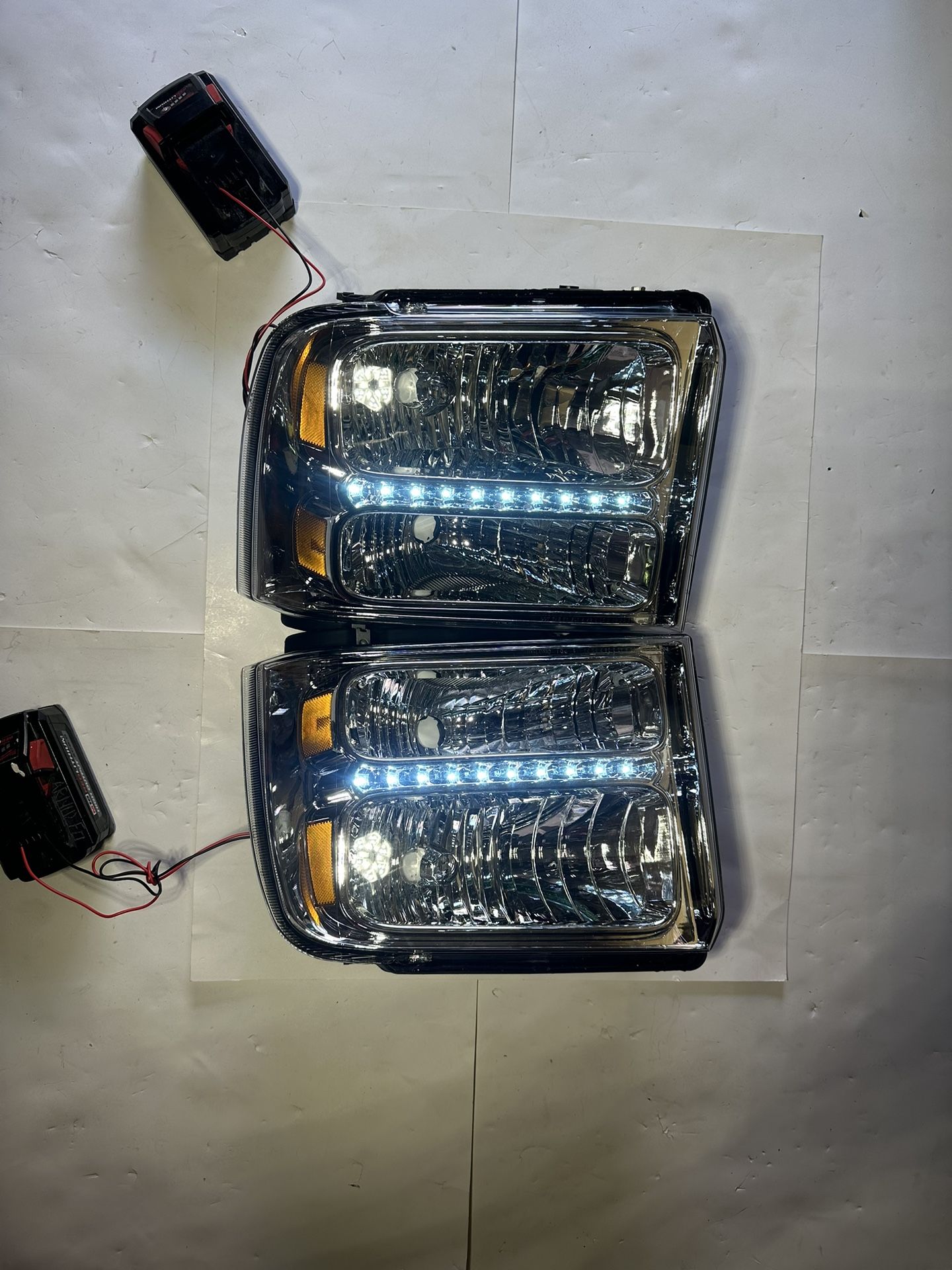 Ford F250/F350/F450/F550 LED Strip Headlight Year 2005-2007