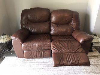 Sofa love seat recliners real leather $490 