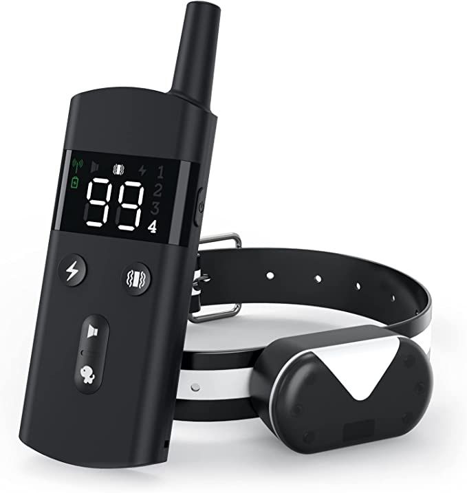 New Dog Shock Collar - Electric Dog Training Collar with Remote 2600FT, Rechargeable Transmitter with Security Lock, IPX7 Waterproof Bark Vibrating Do