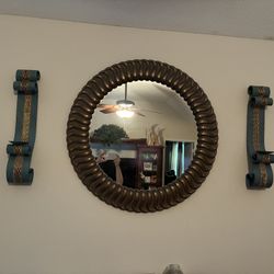 Mirror With Candle Holders 