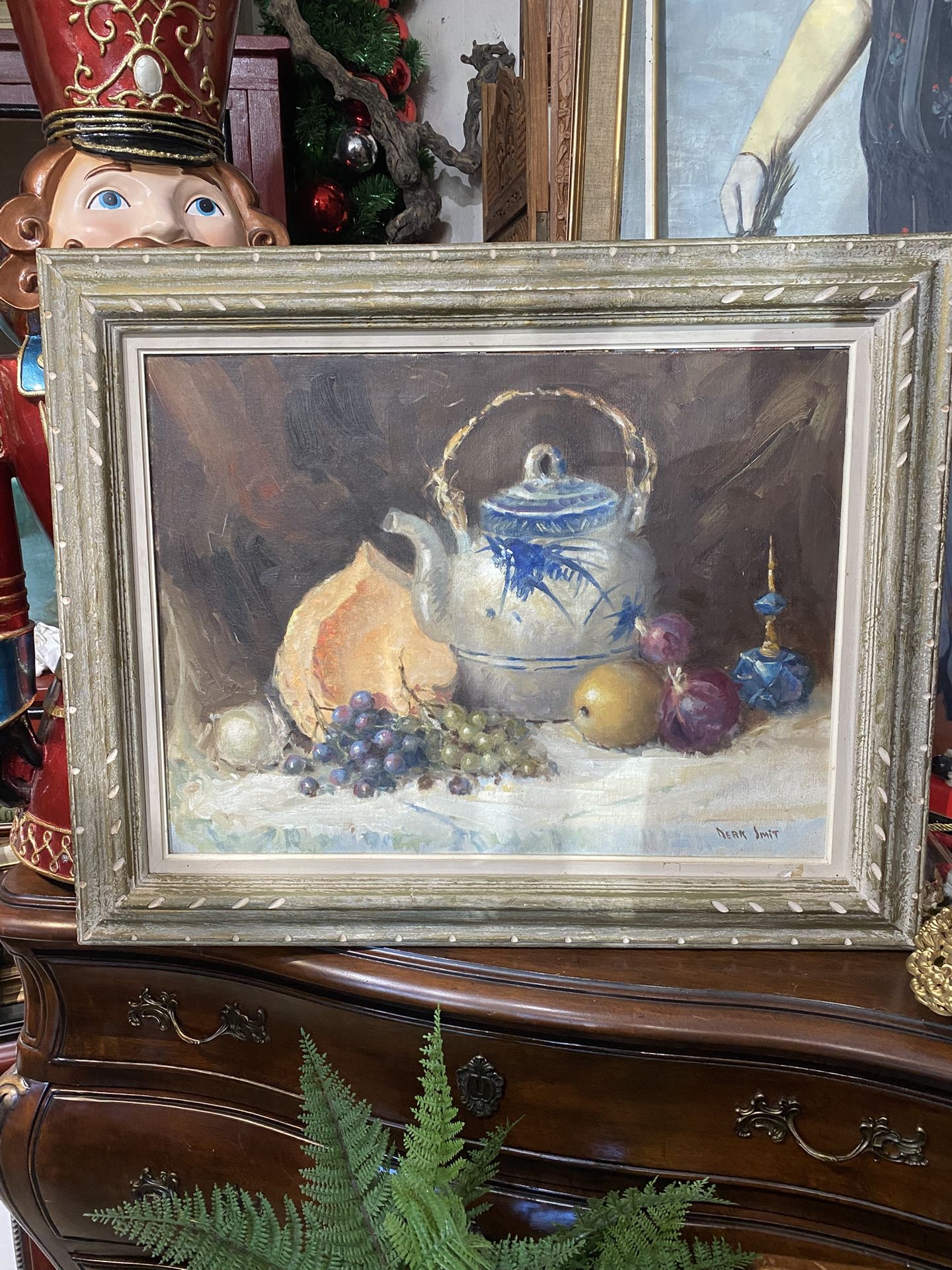 31 By 25 List Of Items Mid-Century Oil On Board