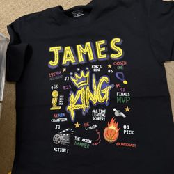 Lebron James Graphic Shirt Size Small Fits Medium Never Worn King James 50 Bucks Brand New