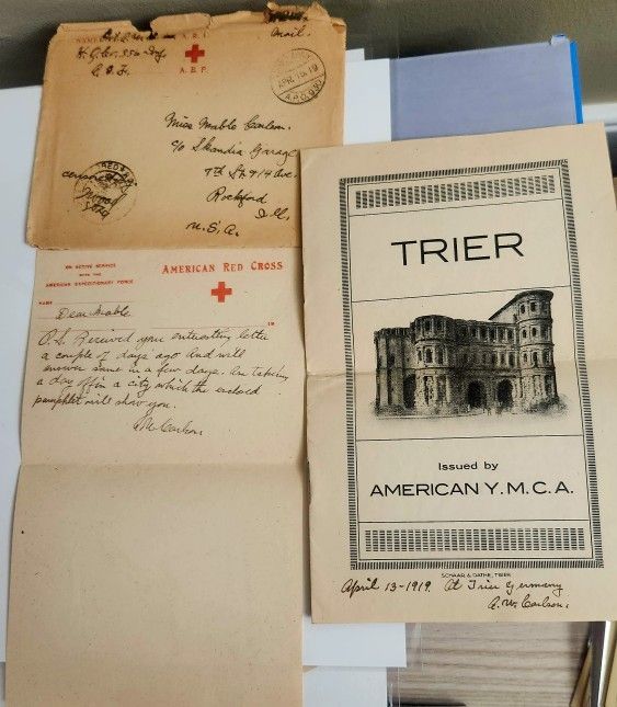 1919 WW1 Red Cross Letter 