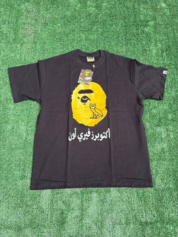 Black OVO Bape Shirt Size XL