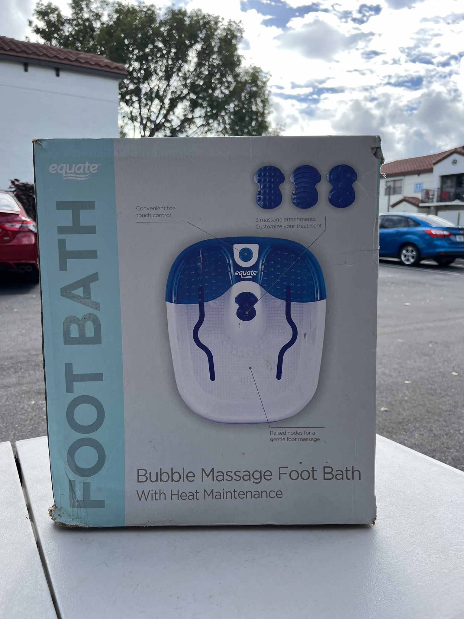 Equate Toe Touch Control Bubble Massage Foot Bath