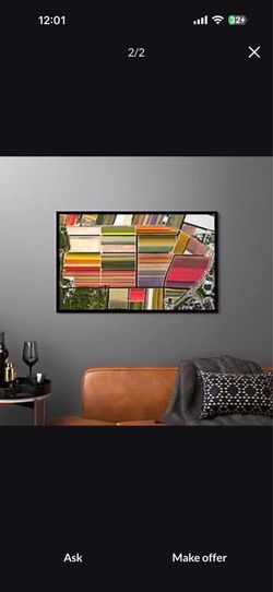 Large framed art work tulips