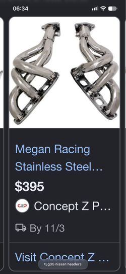 Megan Racing Stainless Steel Headers G35 Infinity / 350z nissan