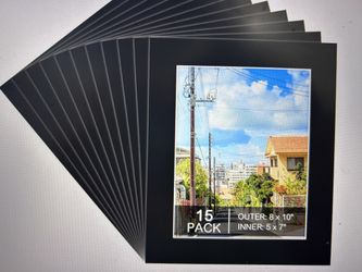 15 Pack 8x10 Picture Mats for 5x7 Photos
