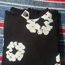 Denim Tears Hoodie Black/White  Size Small/Medium