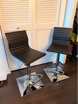 2 Black Bar Stools (70% off)